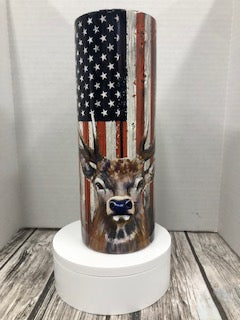 Deer & Flag tumbler