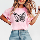 Butterfly with saying